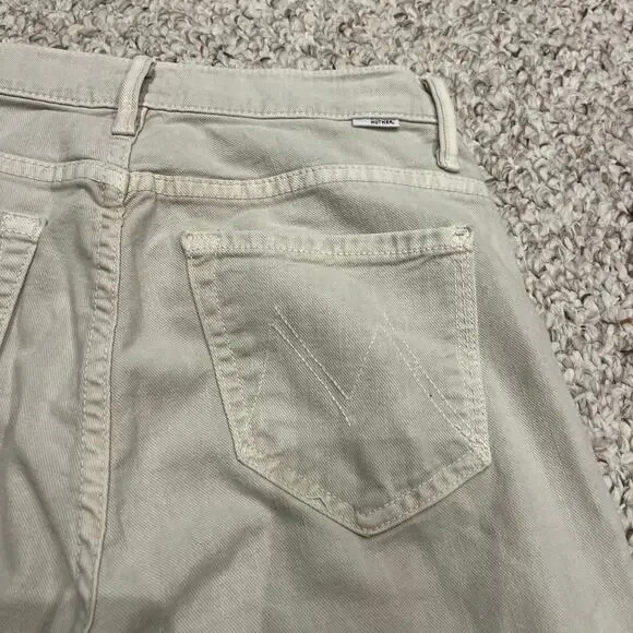 Mother The Insider Ankle Fray Jeans Sz 25 Chalk It Up Denim Casual Ivory - Picture 10 of 10
